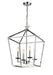 Bethel International Canada - Four Light Chandelier - Shiny Nickel- Union Lighting Luminaires Decor