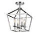 Bethel International Canada - Four Light Chandelier - Shiny Nickel- Union Lighting Luminaires Decor