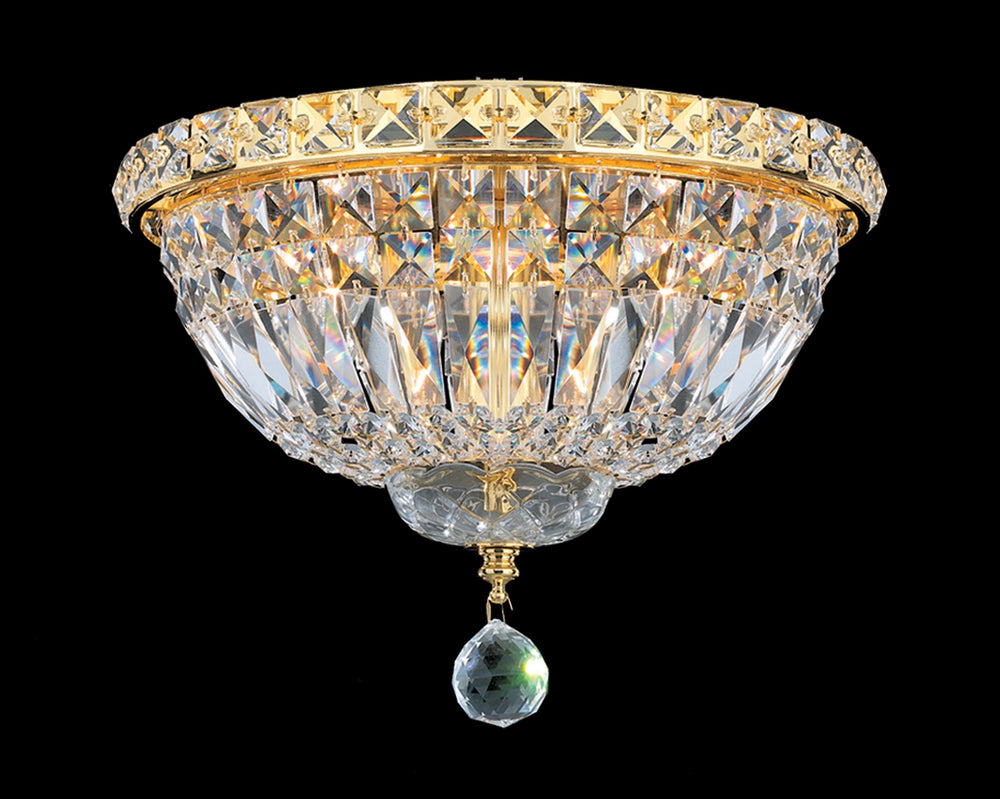 Bethel International Canada - Three Light Flush Mount - Gold- Union Lighting Luminaires Decor