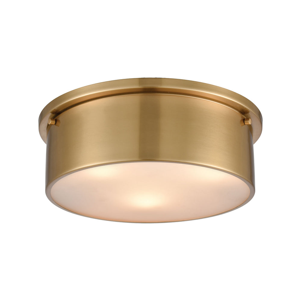 ELK Home - Three Light Flush Mount - Flushmounts - Satin Brass- Union Lighting Luminaires Decor