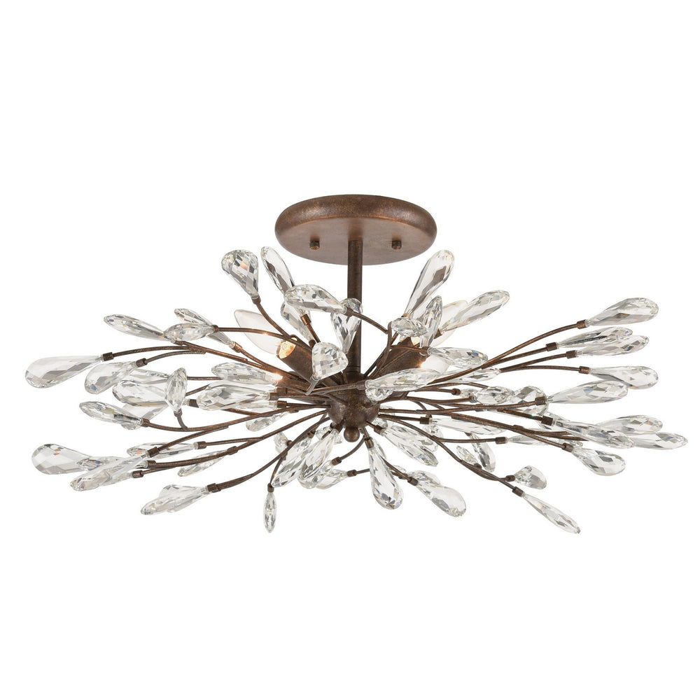 ELK Home - Four Light Semi Flush Mount - Crislett - Sunglow Bronze- Union Lighting Luminaires Decor