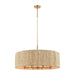 ELK Home - Eight Light Chandelier - Abaca - Satin Brass- Union Lighting Luminaires Decor