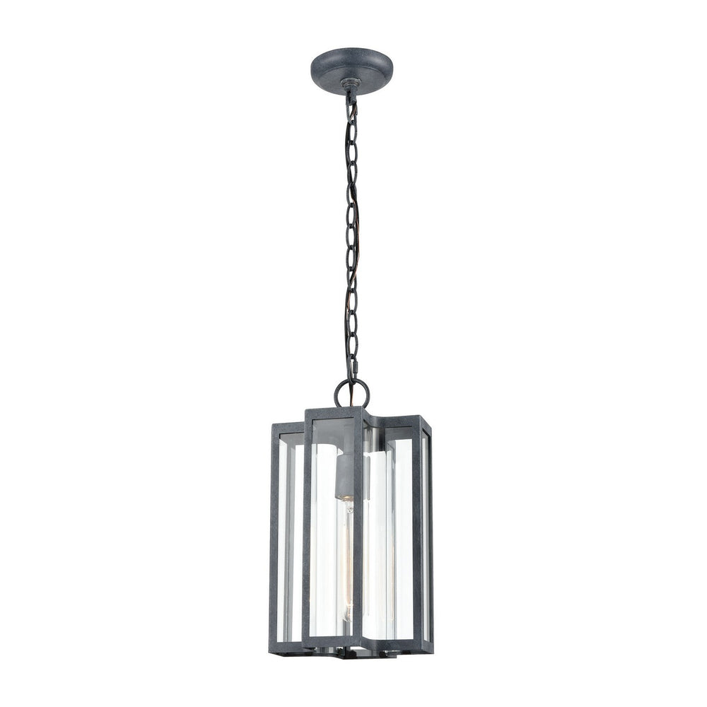 ELK Home - One Light Outdoor Pendant - Bianca - Aged Zinc- Union Lighting Luminaires Decor