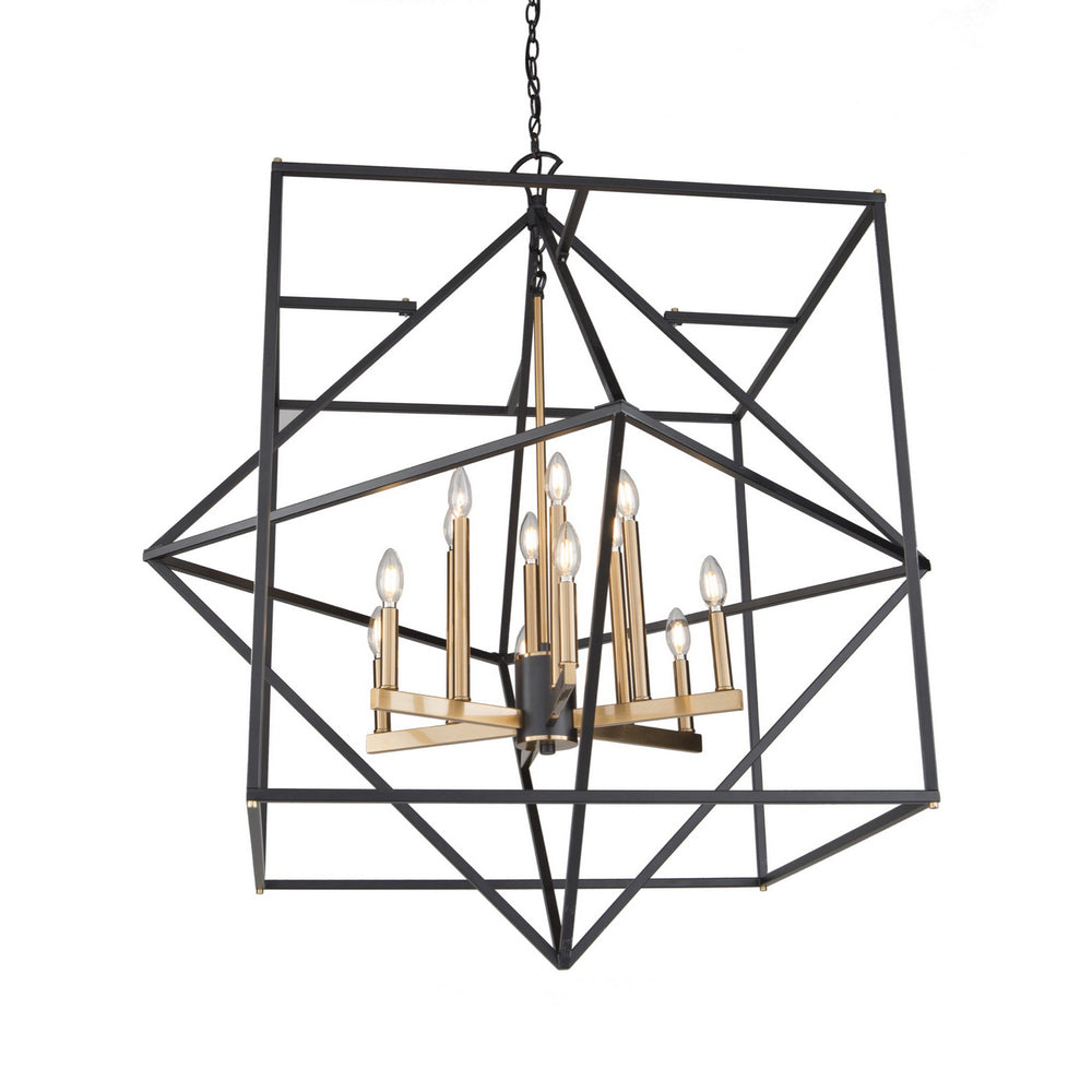 Artcraft Canada - 12 Light Chandelier - Roxton - Matte Black & Harvest Brass- Union Lighting Luminaires Decor