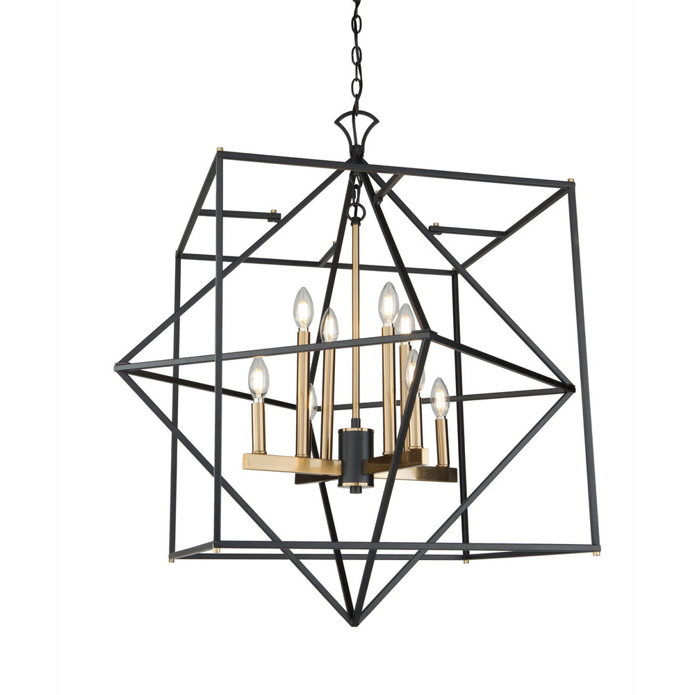 Artcraft Canada - Eight Light Chandelier - Roxton - Matte Black & Harvest Brass- Union Lighting Luminaires Decor