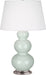 Robert Abbey - One Light Table Lamp - Triple Gourd - Celadon Glazed Ceramic w/Antique Silver- Union Lighting Luminaires Decor
