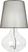 Robert Abbey - One Light Table Lamp - June - Clear Glass Body w/Black Fabric Wrapped Cord- Union Lighting Luminaires Decor