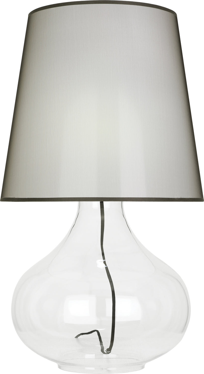 Robert Abbey - One Light Table Lamp - June - Clear Glass Body w/Black Fabric Wrapped Cord- Union Lighting Luminaires Decor