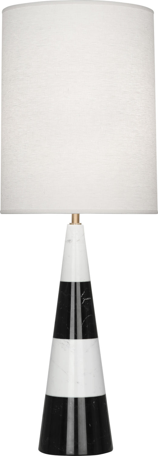 Robert Abbey - One Light Table Lamp - Jonathan Adler Canaan - Carrara and Black Marble Base w/Antique Brass- Union Lighting Luminaires Decor