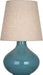 Robert Abbey - One Light Table Lamp - June - Steel Blue Glazed Ceramic- Union Lighting Luminaires Decor