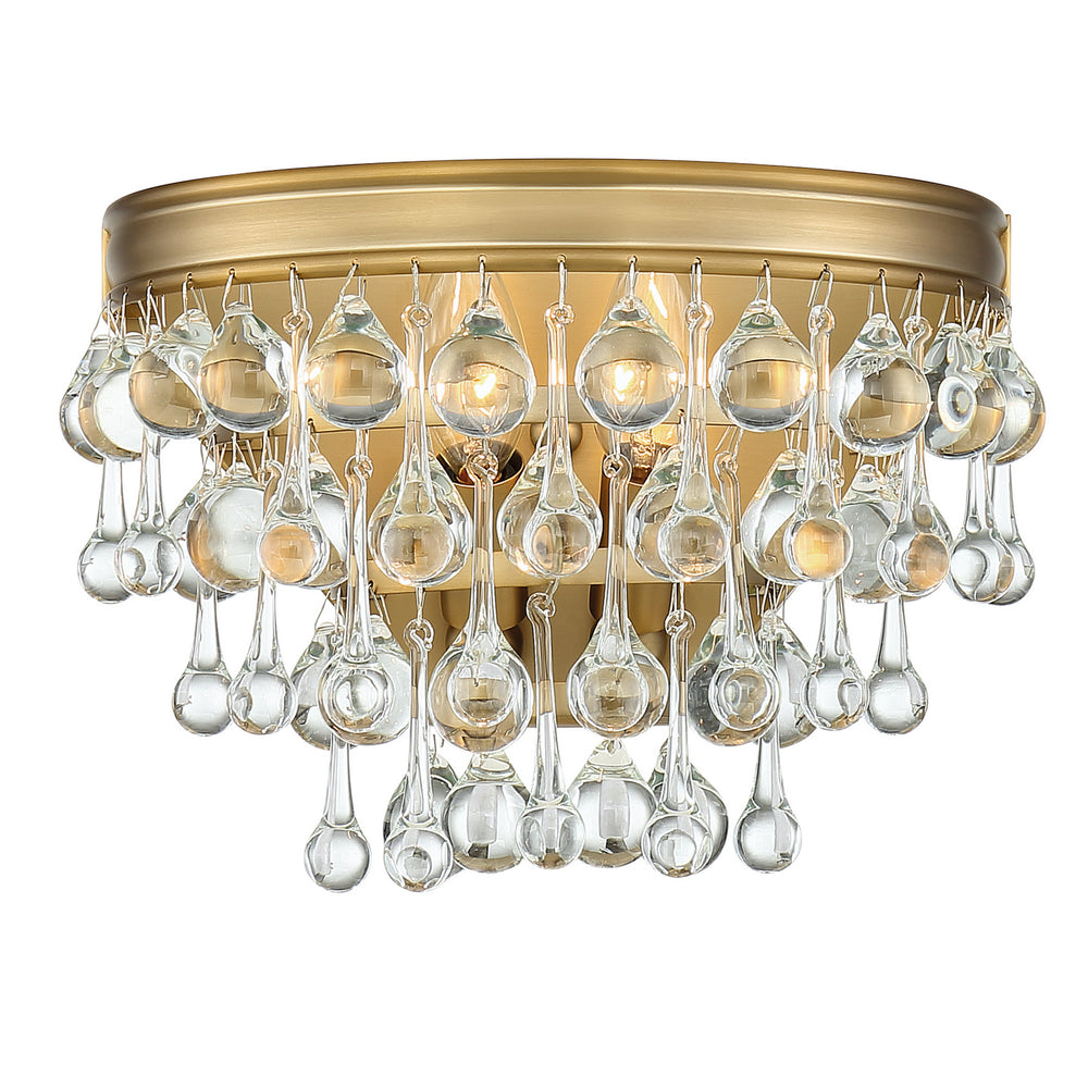Crystorama - Two Light Wall Sconce - Calypso - Vibrant Gold- Union Lighting Luminaires Decor