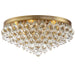 Crystorama - Six Light Flush Mount - Calypso - Vibrant Gold- Union Lighting Luminaires Decor