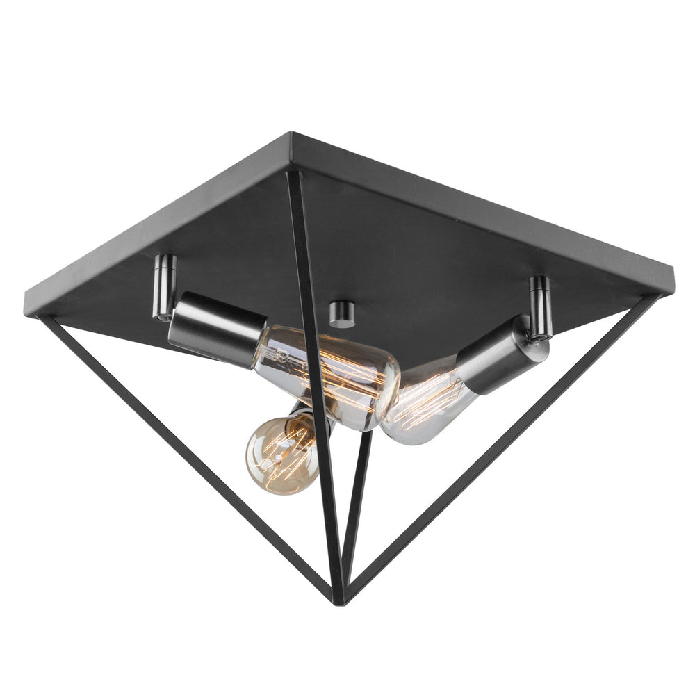 Artcraft Canada - Three Light Flush Mount - Artistry - Polished Nickel- Union Lighting Luminaires Decor