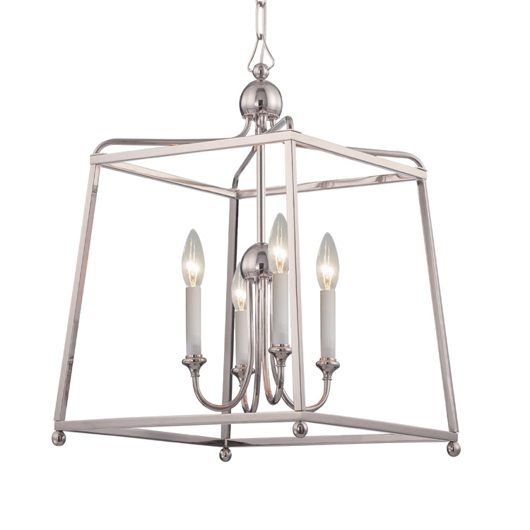 Crystorama - Four Light Chandelier - Sylvan - Polished Nickel- Union Lighting Luminaires Decor