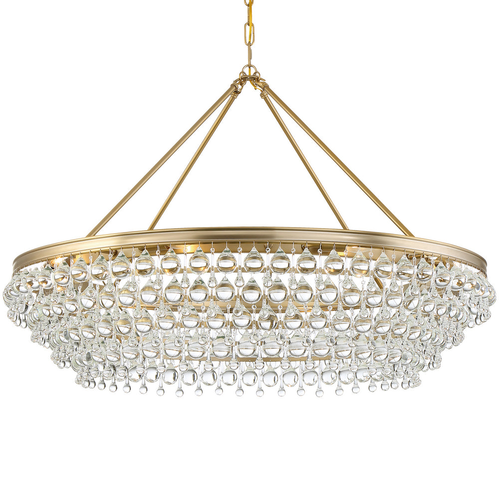 Crystorama - Eight Light Chandelier - Calypso - Vibrant Gold- Union Lighting Luminaires Decor
