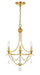 Crystorama - Three Light Mini Chandelier - Metro - Antique Gold- Union Lighting Luminaires Decor