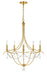 Crystorama - Five Light Chandelier - Metro - Antique Gold- Union Lighting Luminaires Decor