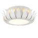 Crystorama - Three Light Flush Mount - Broche - Matte White- Union Lighting Luminaires Decor