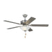 Visual Comfort Fan Canada - 52``Ceiling Fan - Haven 52 LED 2 - Brushed Steel- Union Lighting Luminaires Decor