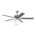 Visual Comfort Fan Canada - 52``Ceiling Fan - Haven 52 LED 3 - Brushed Steel- Union Lighting Luminaires Decor