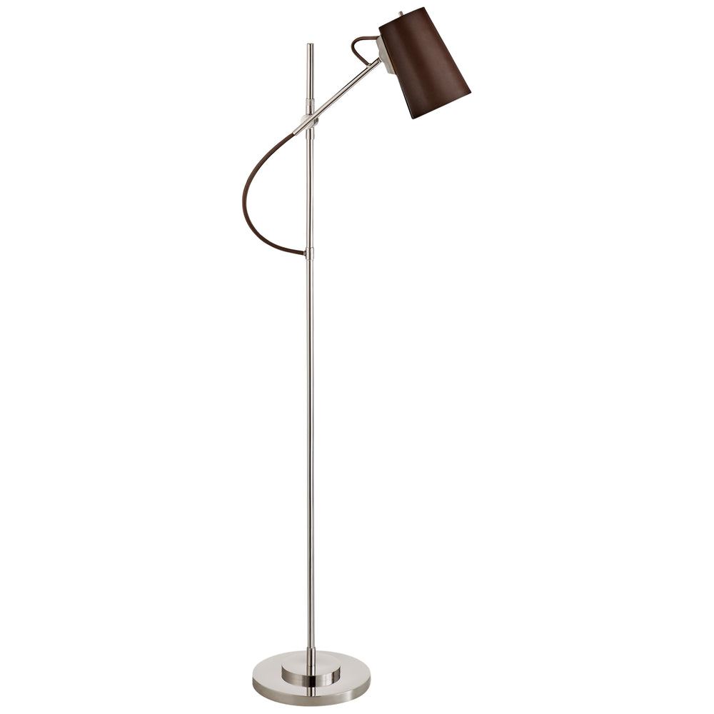 Ralph Lauren Canada - One Light Floor Lamp - Benton - Polished Nickel- Union Lighting Luminaires Decor
