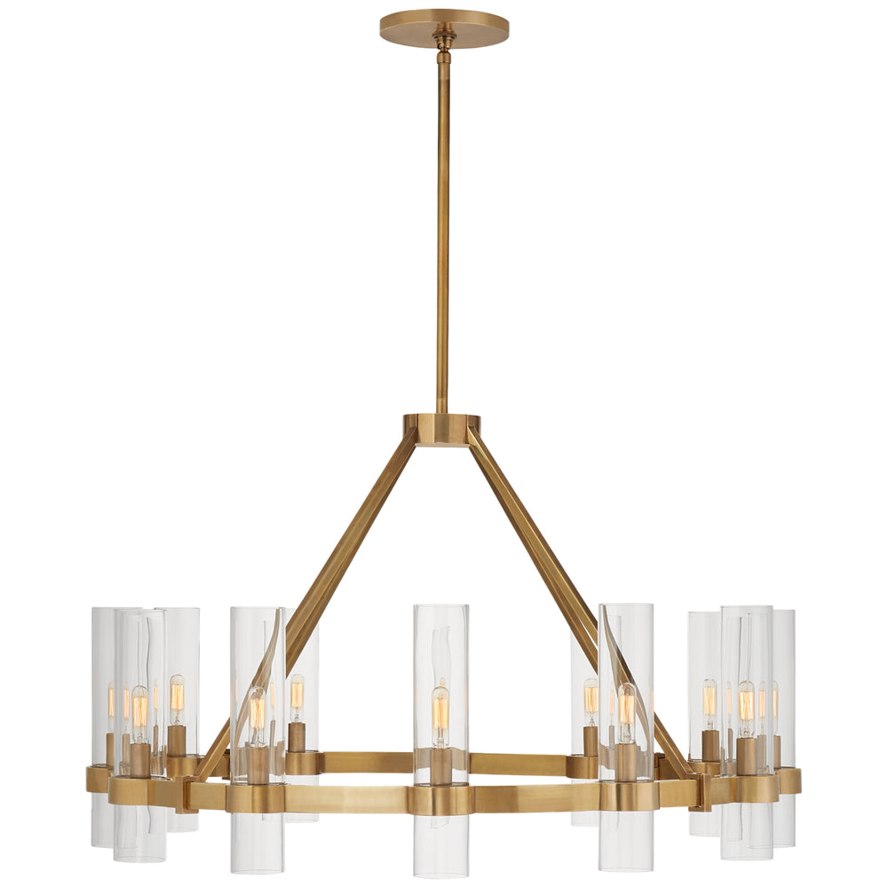 Visual Comfort Signature Canada - 12 Light Chandelier - Presidio - Hand-Rubbed Antique Brass- Union Lighting Luminaires Decor