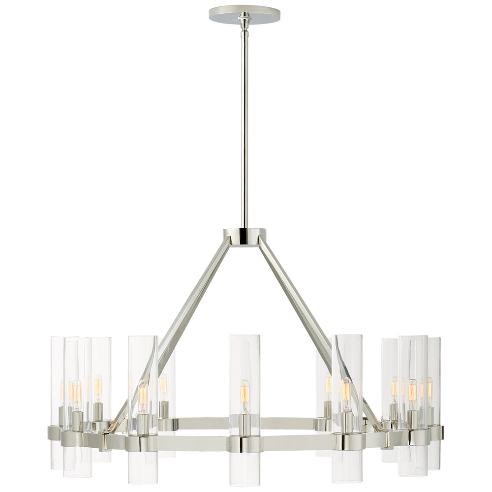 Visual Comfort Signature Canada - 12 Light Chandelier - Presidio - Polished Nickel- Union Lighting Luminaires Decor