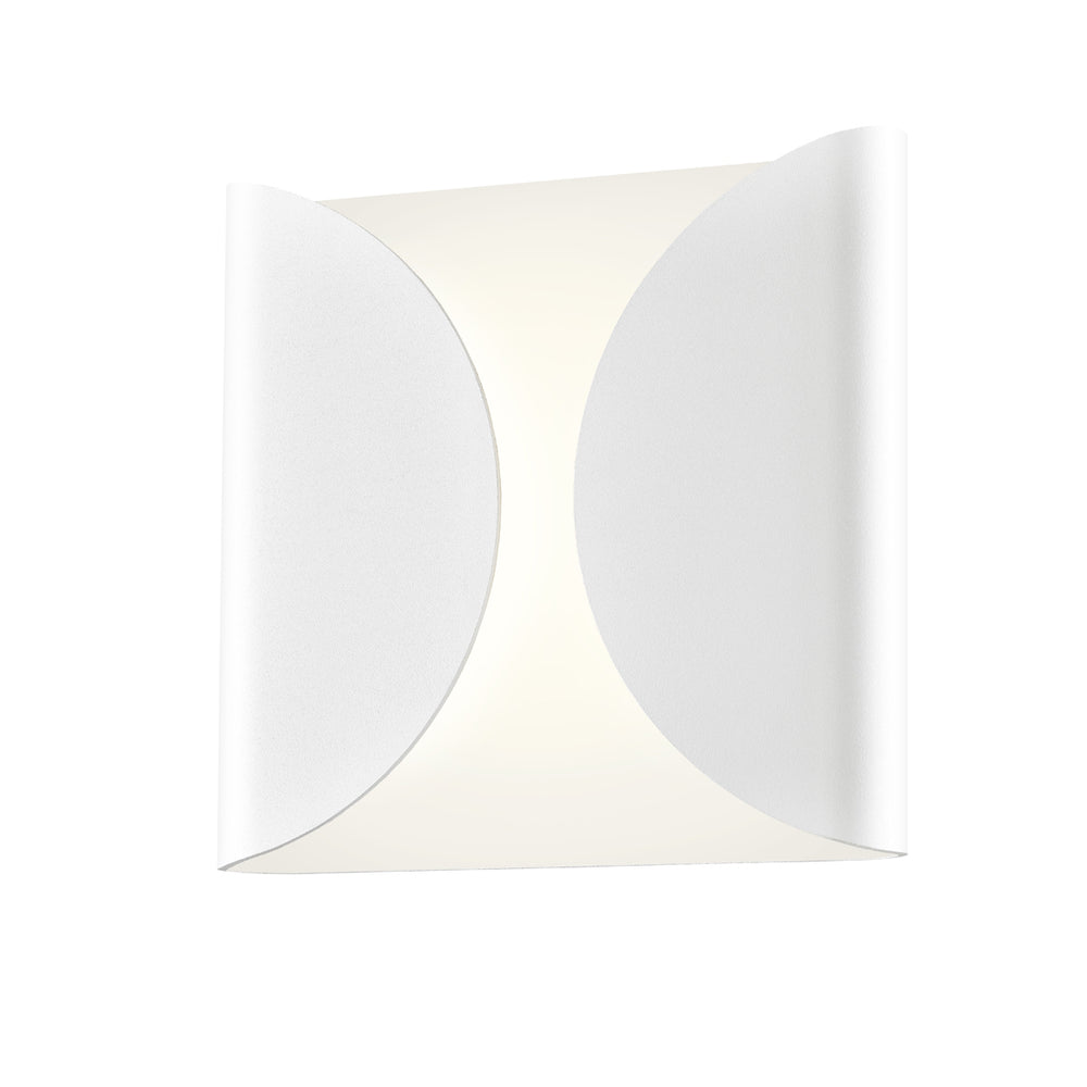 Sonneman - LED Wall Sconce - Folds - Textured White- Union Lighting Luminaires Decor
