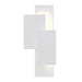 Sonneman - LED Wall Sconce - Offset Panels - Textured White- Union Lighting Luminaires Decor