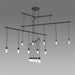 Sonneman - 15 Light Pendant - Suspenders - Satin Black- Union Lighting Luminaires Decor