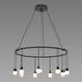 Sonneman - Nine Light Pendant - Suspenders - Satin Black- Union Lighting Luminaires Decor