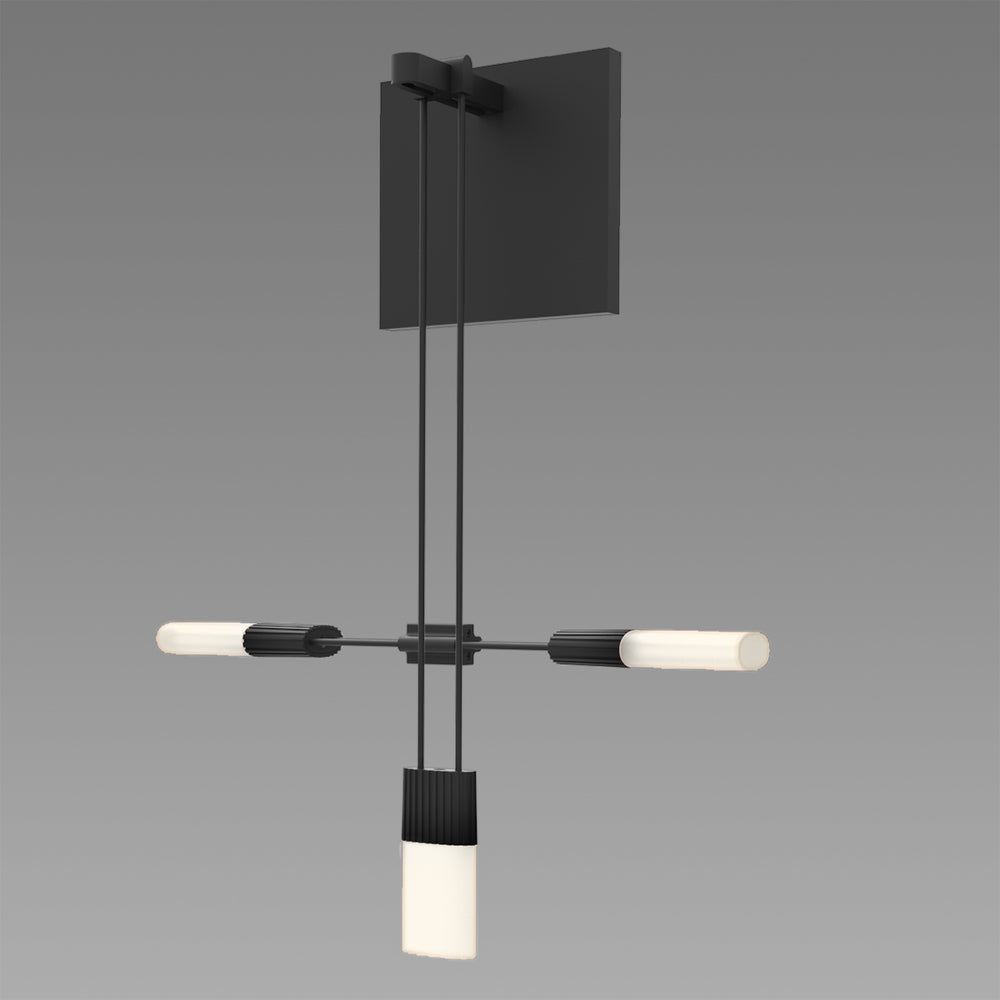 Sonneman - One Light Wall Sconce - Suspenders - Satin Black- Union Lighting Luminaires Decor