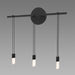Sonneman - Three Light Bath Bar - Suspenders - Satin Black- Union Lighting Luminaires Decor