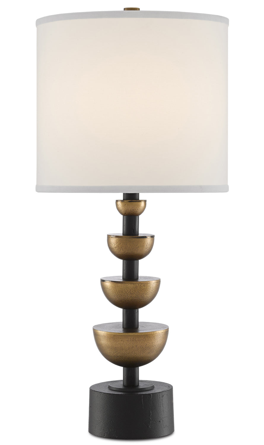 Currey and Company - One Light Table Lamp - Chastain Table Lamp - Antique Brass/Black- Union Lighting Luminaires Decor