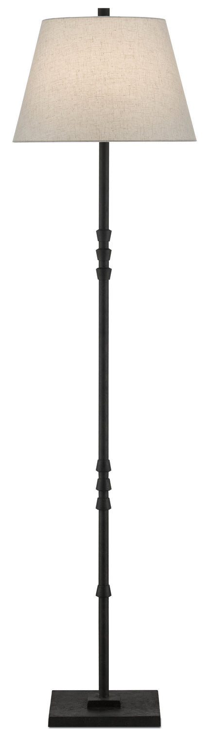 Currey and Company - One Light Floor Lamp - Lohn Collection - Molé Black- Union Lighting Luminaires Decor