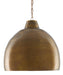 Currey and Company - One Light Pendant - Earthshine Collection - Vintage Brass- Union Lighting Luminaires Decor