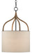 Currey and Company - One Light Pendant - Dunning Pendant - Blacksmith/Natural- Union Lighting Luminaires Decor
