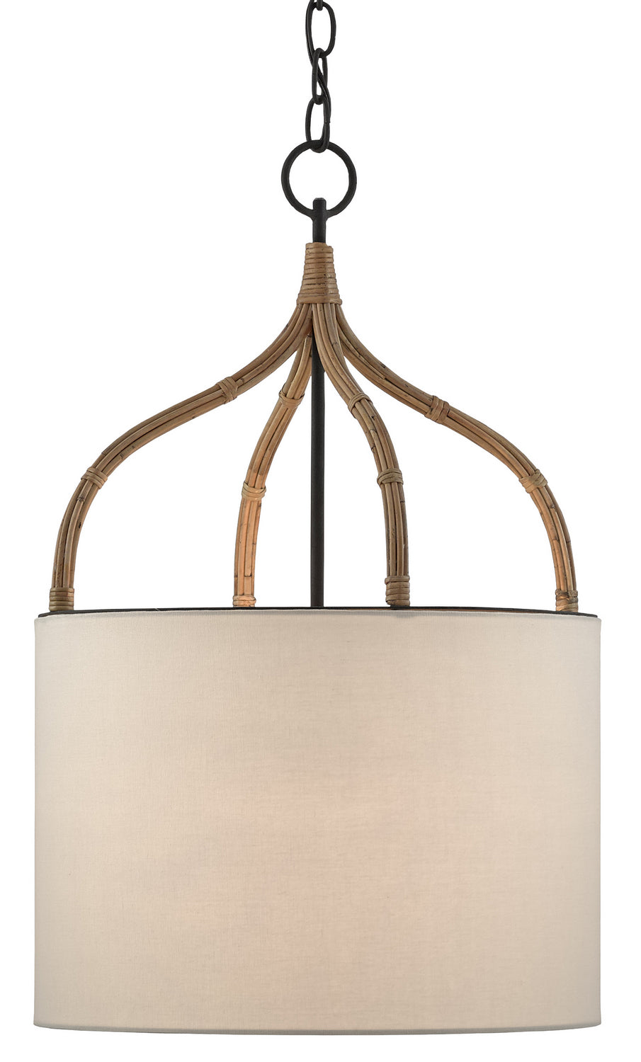 Currey and Company - One Light Pendant - Dunning Pendant - Blacksmith/Natural- Union Lighting Luminaires Decor