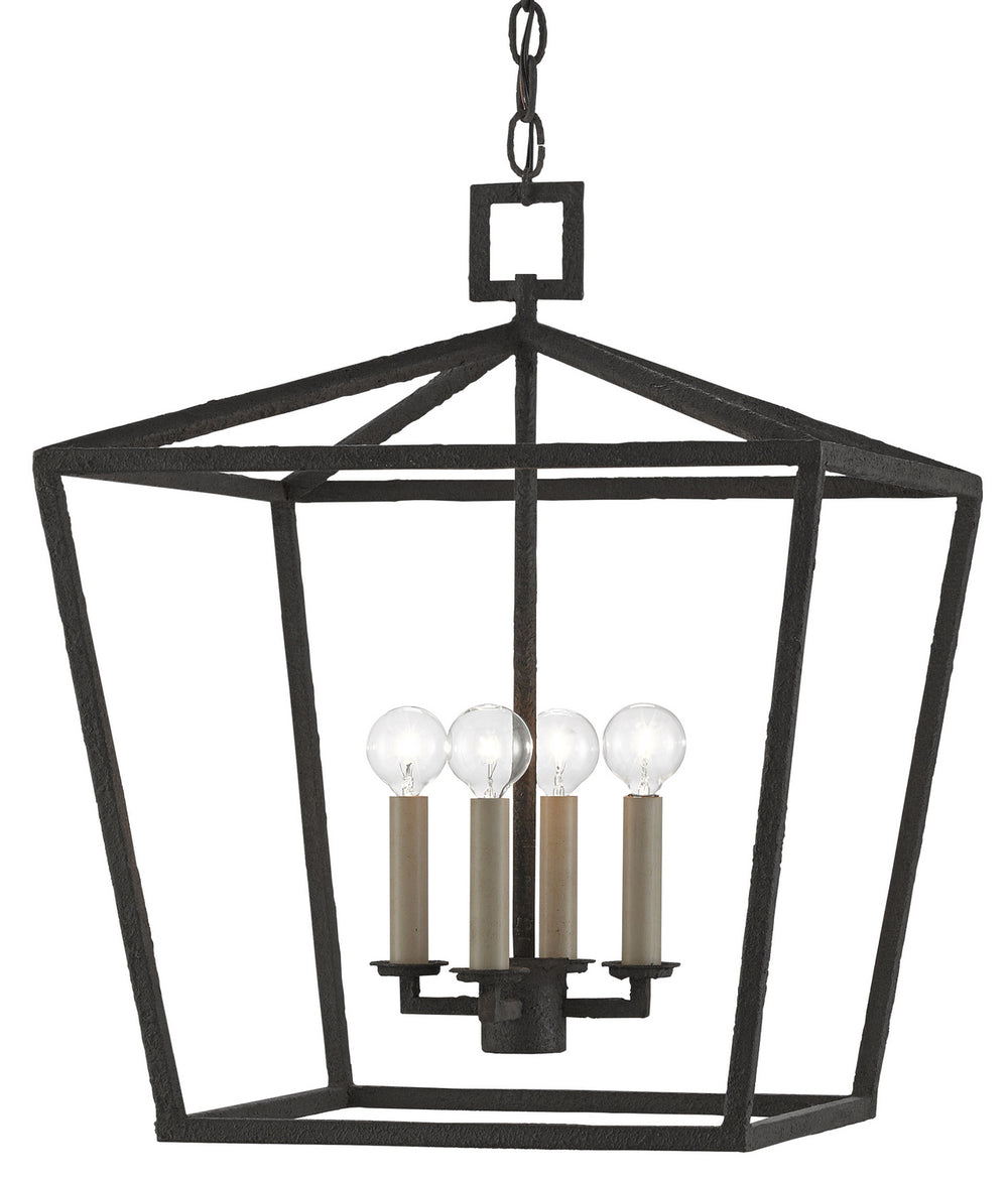 Currey and Company - Four Light Lantern - Denison Collection - Molé Black- Union Lighting Luminaires Decor