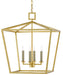 Currey and Company - Four Light Lantern - Denison Collection - Contemporary Gold Leaf- Union Lighting Luminaires Decor