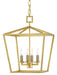 Currey and Company - Four Light Lantern - Denison Collection - Contemporary Gold Leaf- Union Lighting Luminaires Decor