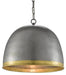 Currey and Company - One Light Pendant - Matute - Pewter/Polished Brass- Union Lighting Luminaires Decor