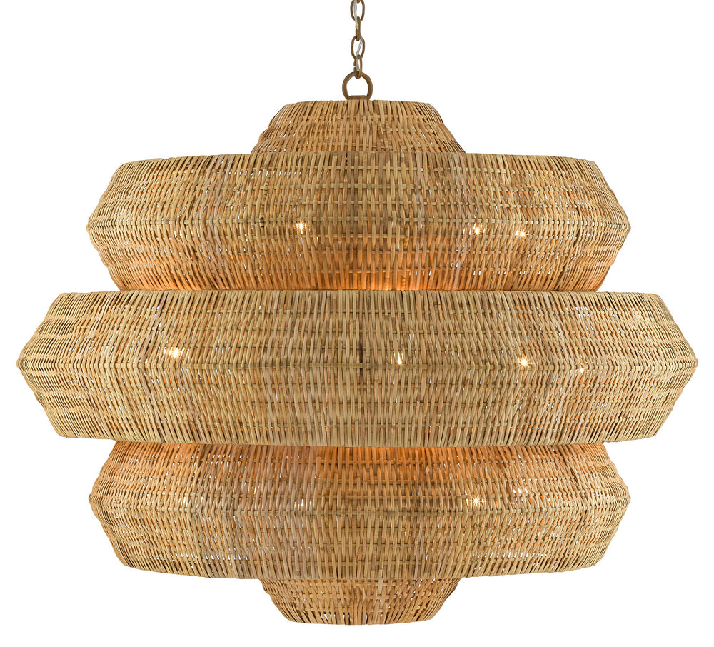 Currey and Company - 18 Light Chandelier - Antibes Collection - Natural/Khaki- Union Lighting Luminaires Decor