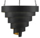 Currey and Company - Seven Light Pendant - Chiffonade - Antique Black/Contemporary Gold Leaf- Union Lighting Luminaires Decor