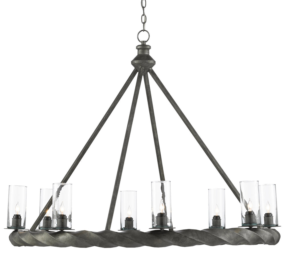 Currey and Company - Eight Light Chandelier - Orson Black Chandelier - Light Molé- Union Lighting Luminaires Decor