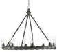 Currey and Company - Eight Light Chandelier - Orson Black Chandelier - Light Molé- Union Lighting Luminaires Decor