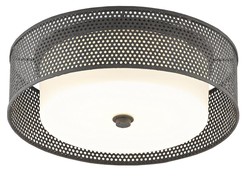 Currey and Company - Two Light Flush Mount - Notte Black Flush Mount - Molé Black- Union Lighting Luminaires Decor