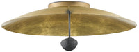 Currey and Company - Two Light Flush Mount - Pinders - Contemporary Gold Leaf/French Black- Union Lighting Luminaires Decor