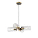DVI Canada - Four Light Pendant - Barker - Brass And Graphite w/Clear Glass- Union Lighting Luminaires Decor