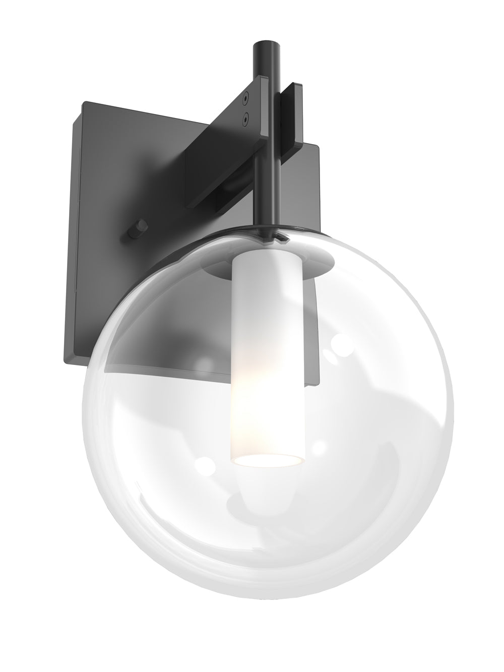 DVI Canada - One Light Wall Sconce - Courcelette - Graphite w/Clear Glass- Union Lighting Luminaires Decor